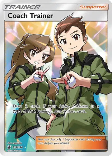 Sun & Moon Unified Minds 233/236 Coach Trainer (Full Art)