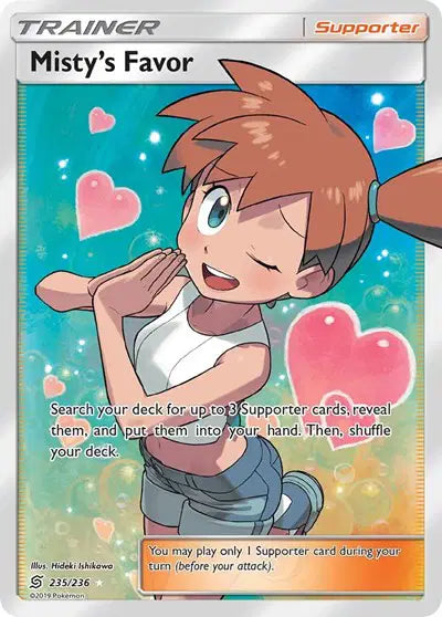 Sun & Moon Unified Minds  235/236 Misty's Favor (Full Art)
