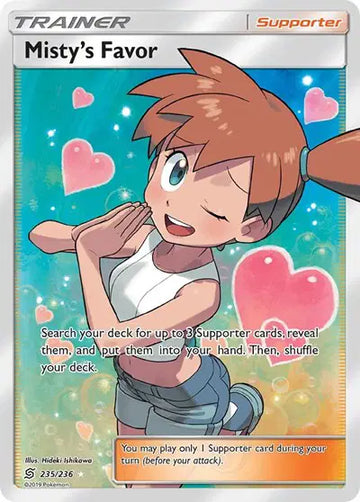 Sun & Moon Unified Minds  235/236 Misty's Favor (Full Art)