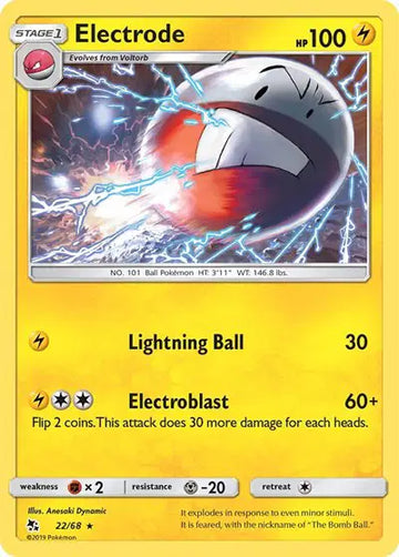 Sun & Moon Hidden Fates  22/68 Electrode