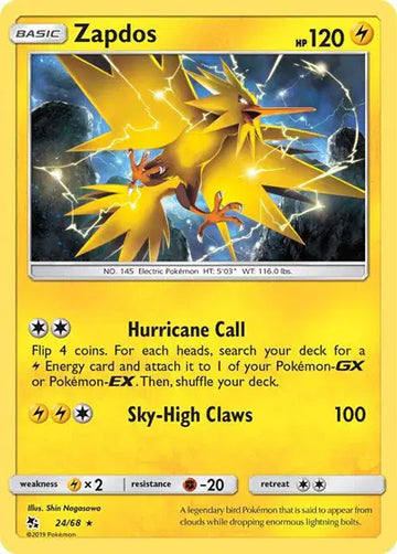 Hidden Fates 24/68 Zapdos