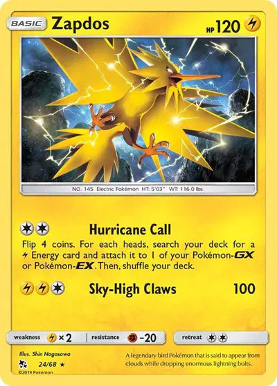 Hidden Fates 24/68 Zapdos