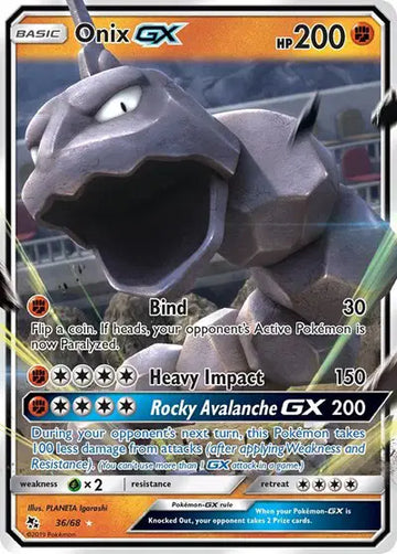 HIDDEN FATES 36/68 Onix GX