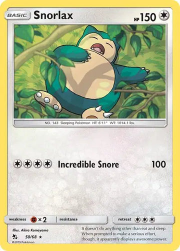 Hidden Fates 50/68 Snorlax