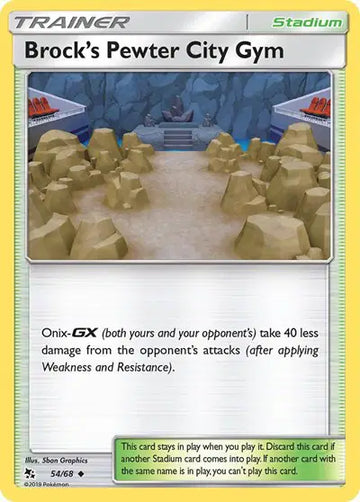 Sun & Moon Hidden Fates 54/68 Brock's Pewter City Gym