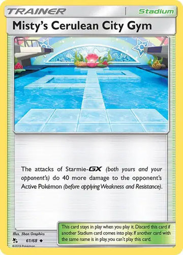 Sun & Moon Hidden Fates 61/68 Misty's Cerulean City Gym