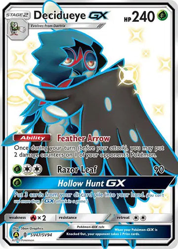 HIDDEN FATES SV47/SV94 Decidueye GX