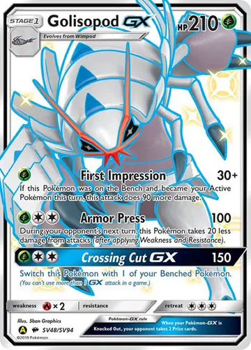 Hidden Fates SV48/SV94 Golisopod GX