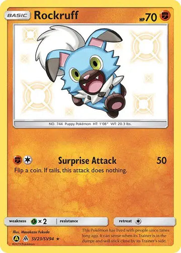 Hidden Fates SV23/SV94 Rockruff