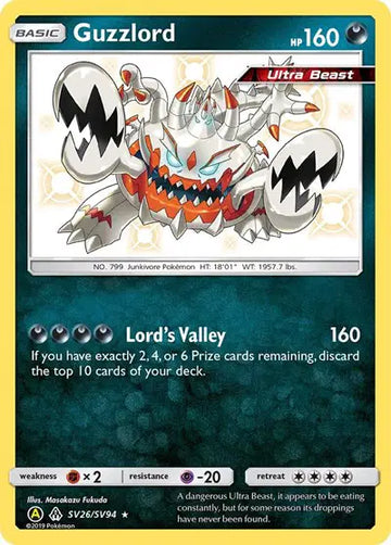 Sun & Moon Hidden Fates  SV26/SV94 Guzzlord