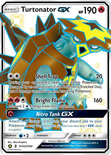 Sun & Moon Hidden Fates  SV52/SV94 Turtonator GX