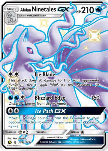 HIDDEN FATES SV53/SV94 Alolan Ninetales GX