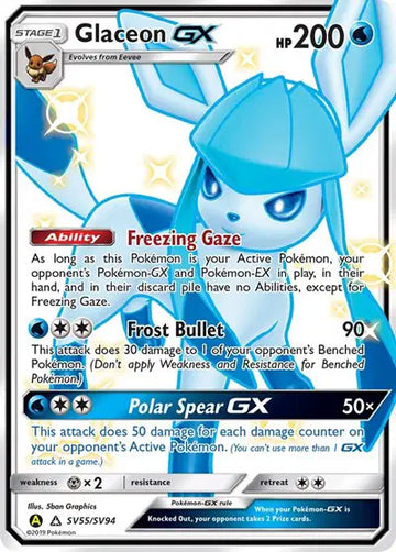 HIDDEN FATES SV55/SV94 Glaceon GX