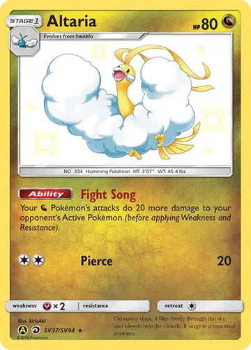 Hidden Fates SV37/SV94 Altaria