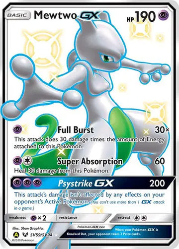 HIDDEN FATES SV59/SV94 Mewtwo GX