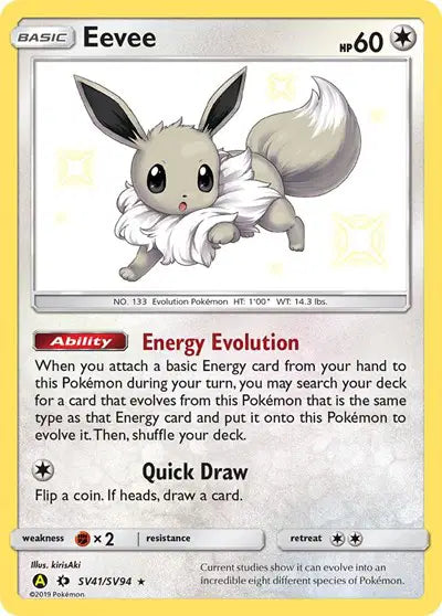 Hidden Fates SV41/SV94 Eevee