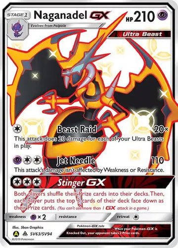 HIDDEN FATES SV63/SV94 Naganadel GX