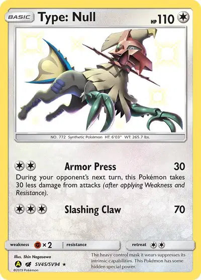 Sun & Moon Hidden Fates  SV45/SV94 Type: Null