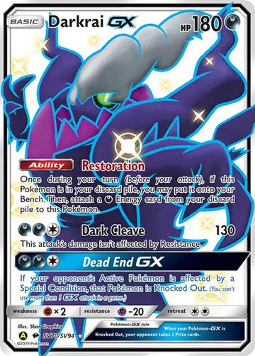 HIDDEN FATES SV70/SV94 Darkrai GX
