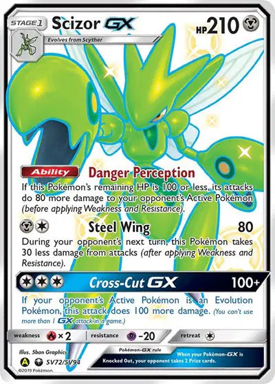 HIDDEN FATES SV72/SV94 Scizor GX