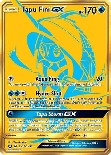 Hidden Fates  SV92/SV94 Tapu Fini GX