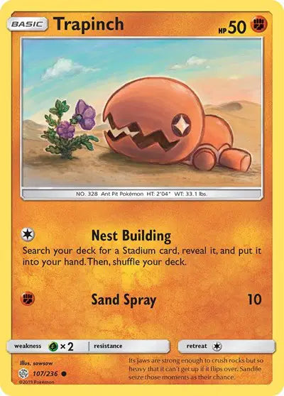 Sun & Moon Cosmic Eclipse  107/236 Trapinch