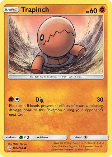 Sun & Moon Cosmic Eclipse  108/236 Trapinch