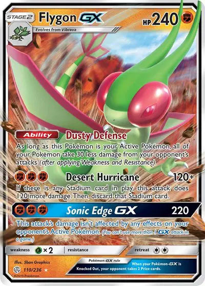 Sun & Moon Cosmic Eclipse 110/236 Flygon GX