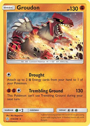 Sun & Moon Cosmic Eclipse 113/236 Groudon