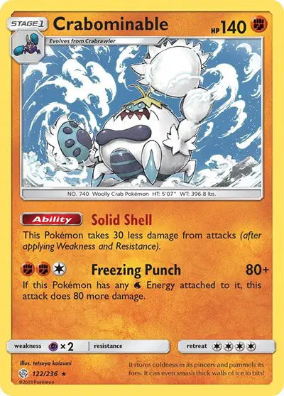 Sun & Moon Cosmic Eclipse 122/236 Crabominable