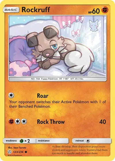 Sun & Moon Cosmic Eclipse 123/236 Rockruff