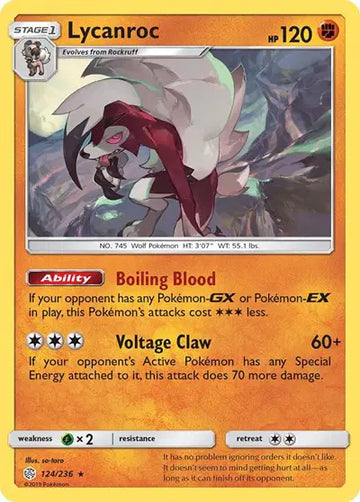 Sun & Moon Cosmic Eclipse 124/236 Lycanroc