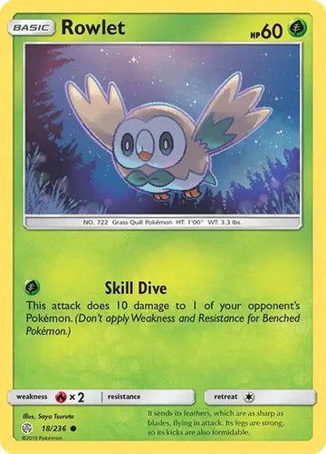 Sun & Moon Cosmic Eclipse 18/236 Rowlet