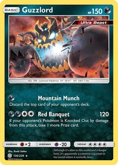 Sun & Moon Cosmic Eclipse  136/236 Guzzlord