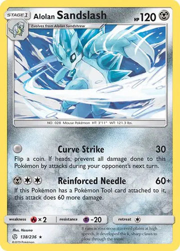 Sun & Moon Cosmic Eclipse 138/236 Alolan Sandslash