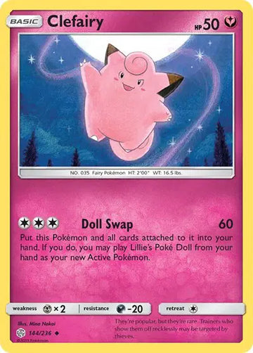Sun & Moon Cosmic Eclipse 144/236 Clefairy