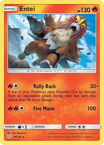 Sun & Moon Cosmic Eclipse 28/236 Entei