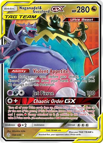 Sun & Moon Cosmic Eclipse 158/236 Naganadel & Guzzlord GX
