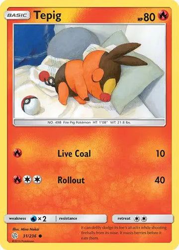 Sun & Moon Cosmic Eclipse 31/236 Tepig