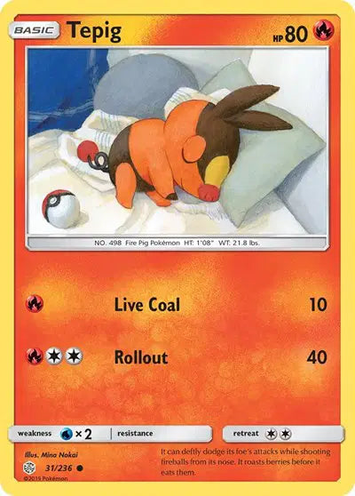 Sun & Moon Cosmic Eclipse 31/236 Tepig