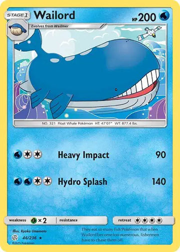 Sun & Moon Cosmic Eclipse 46/236 Wailord