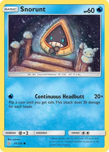 Sun & Moon Cosmic Eclipse 47/236 Snorunt
