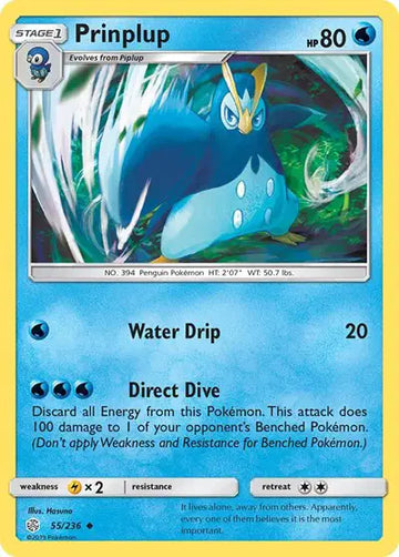 Sun & Moon Cosmic Eclipse  55/236 Prinplup