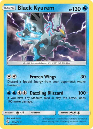 Sun & Moon Cosmic Eclipse 61/236 Black Kyurem