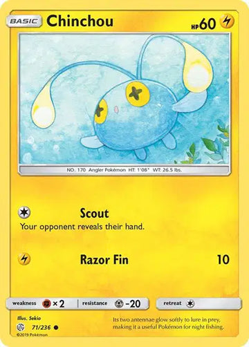 Sun & Moon Cosmic Eclipse 71/236 Chinchou