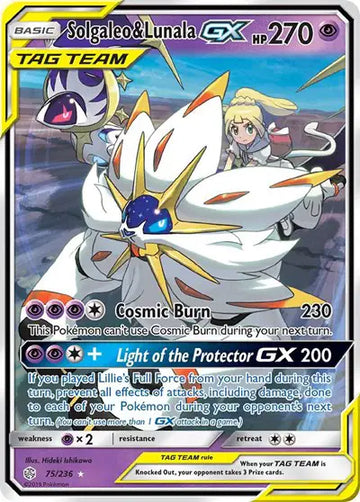 Sun & Moon Cosmic Eclipse 75/236 Solgaleo & Lunala GX