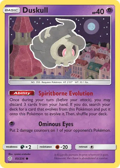 Sun & Moon Cosmic Eclipse  83/236Duskull