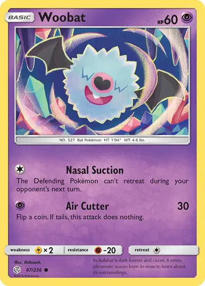Sun & Moon Cosmic Eclipse 87/236 Woobat