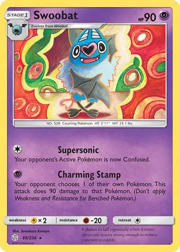 Sun & Moon Cosmic Eclipse 88/236 Swoobat