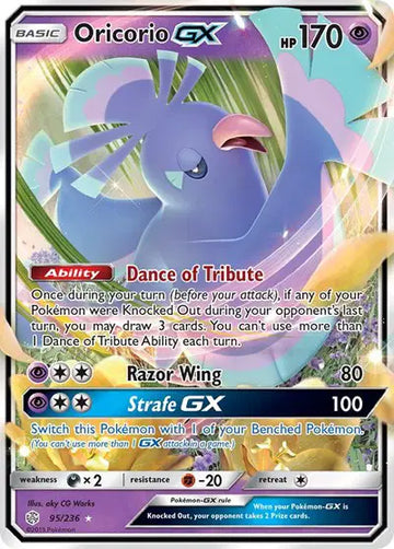 Sun & Moon Cosmic Eclipse  95/236 Oricorio GX